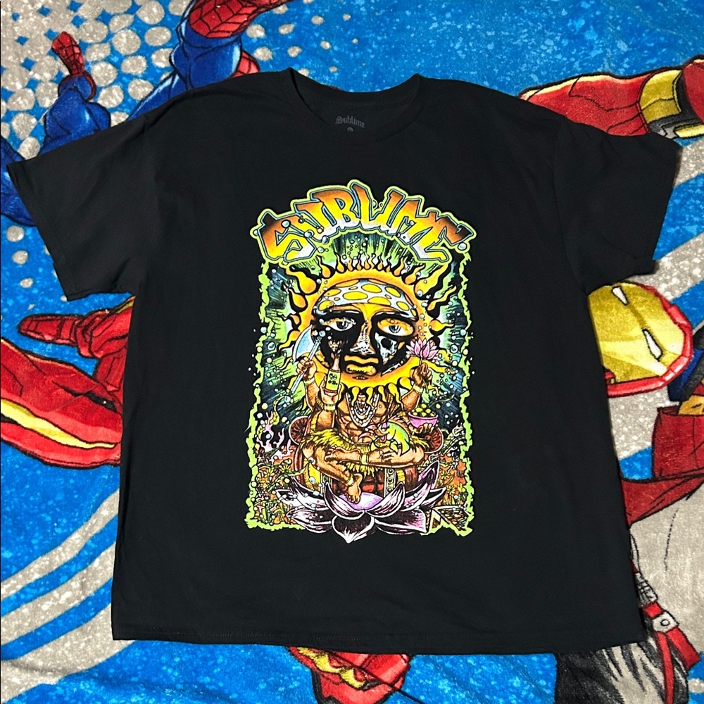 SUBLIME Neon 40 Oz. To Freedom Graphic Tee Shirt